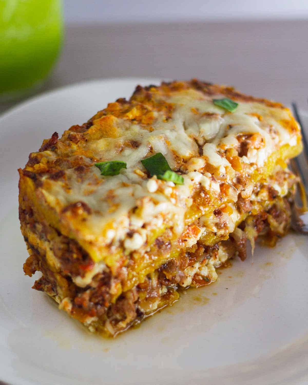 Plantain Lasagna - a sweet and savory version of lasagna, made with sweet plantains, beef, and cheese | nashifood.com
