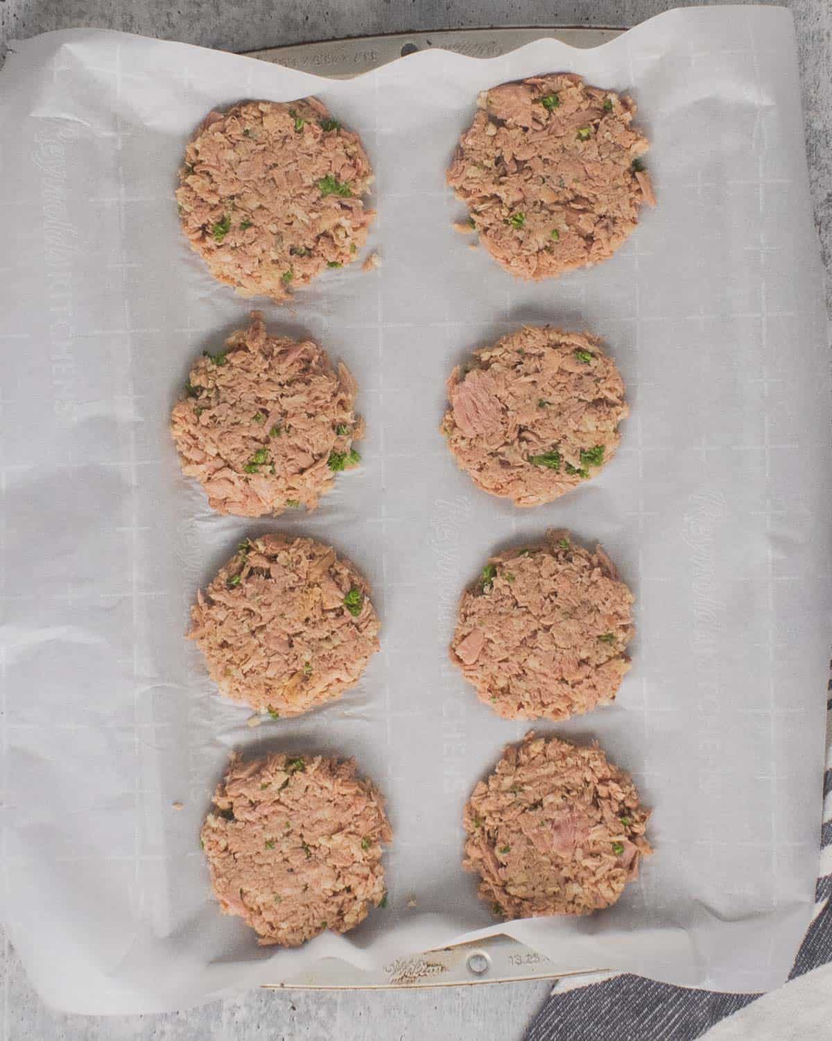 tuna cakes formed