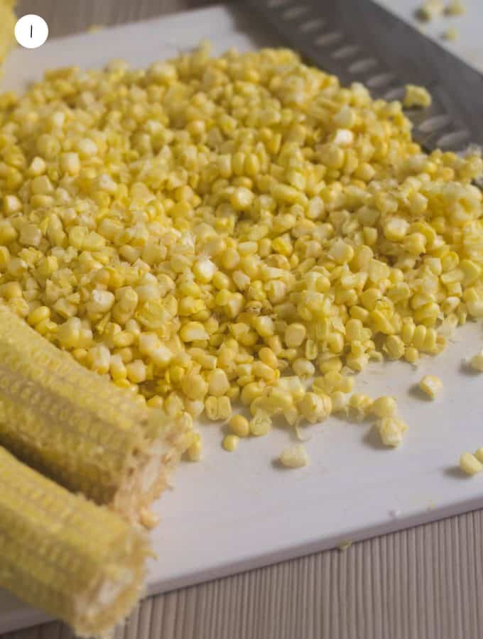 kernels removed from the cob
